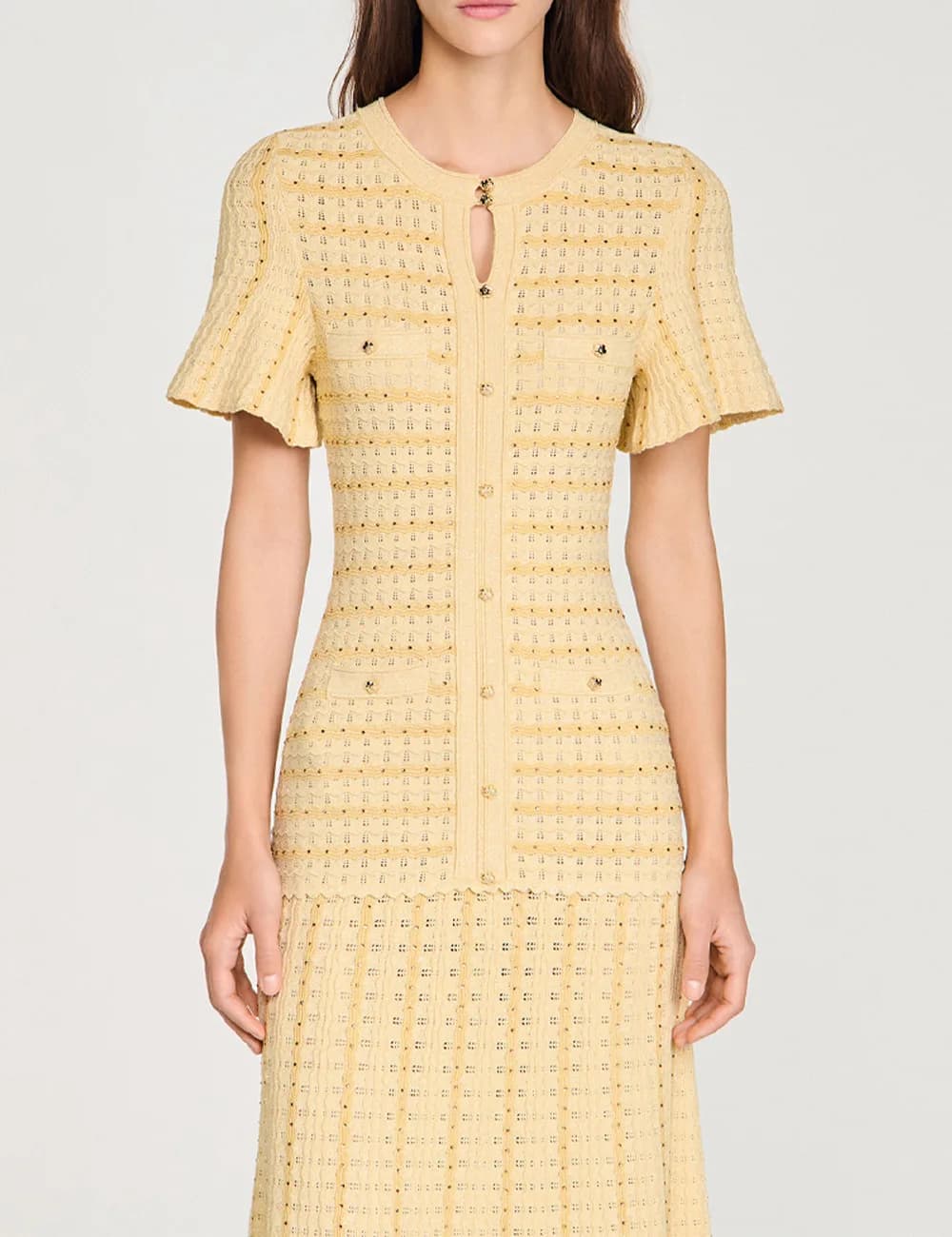 Beaded Knit Day Dress