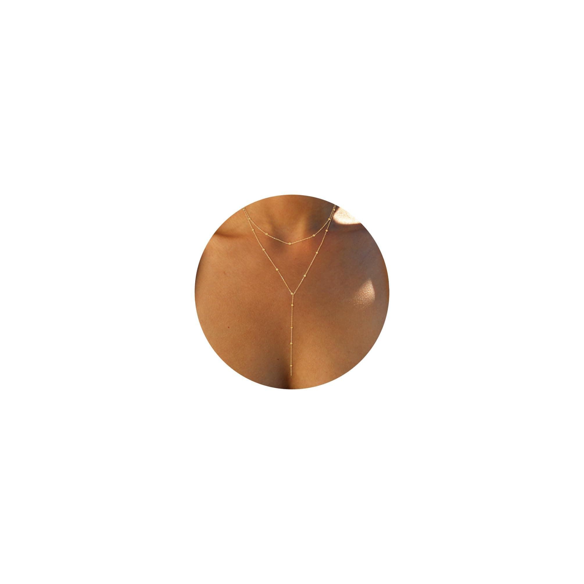 Lariat Gold Necklace