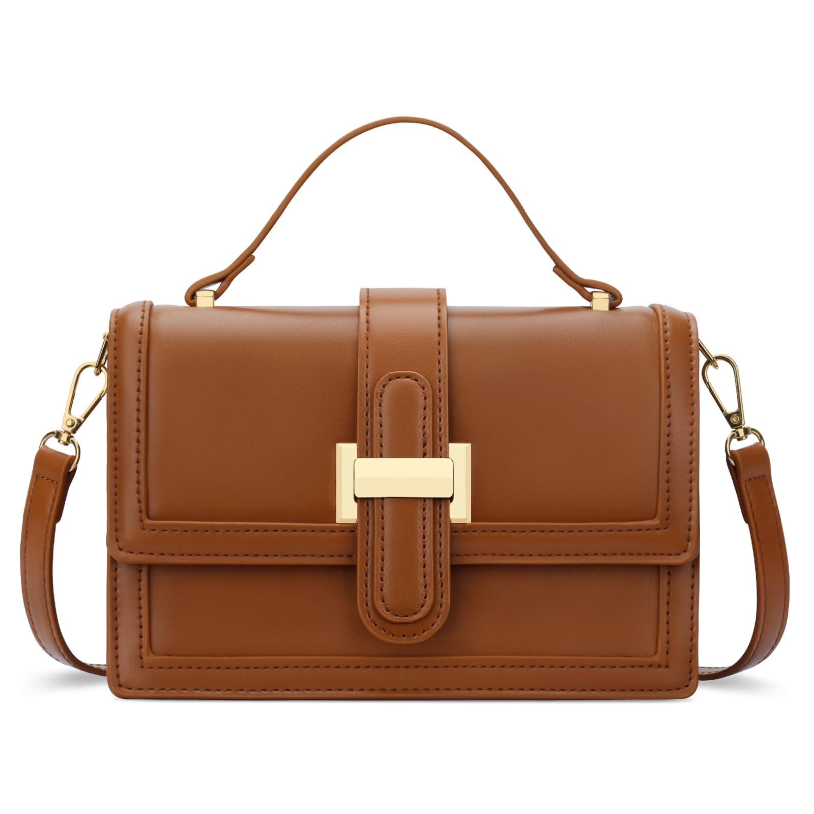 Top-Handle Leather Purse