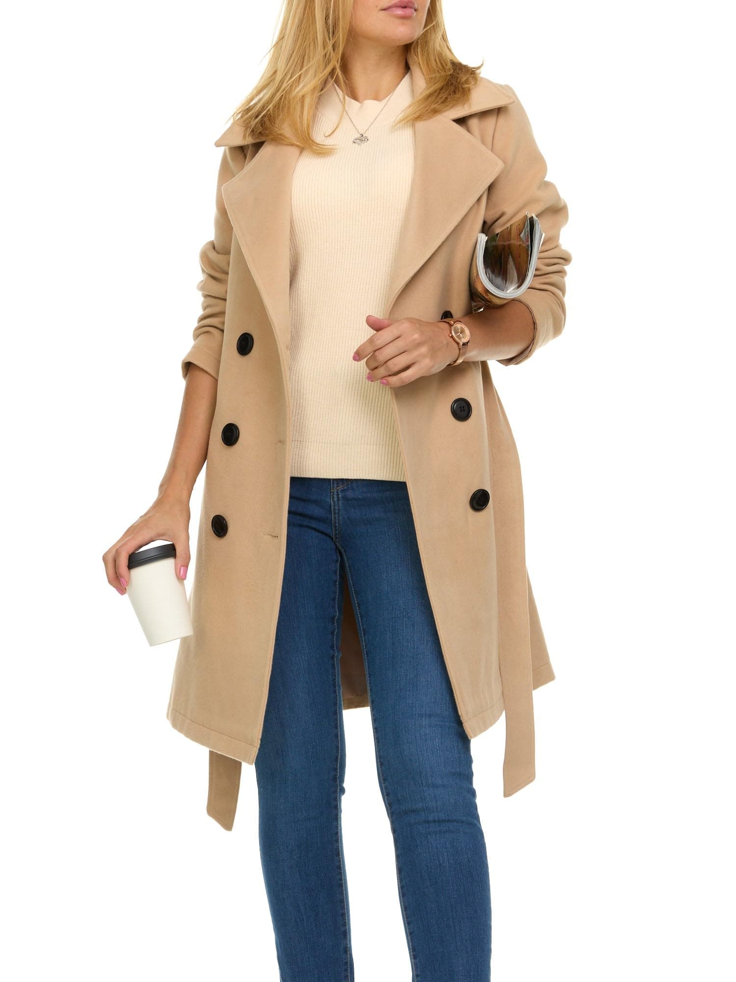 Steve Madden Faux-Wool Trench