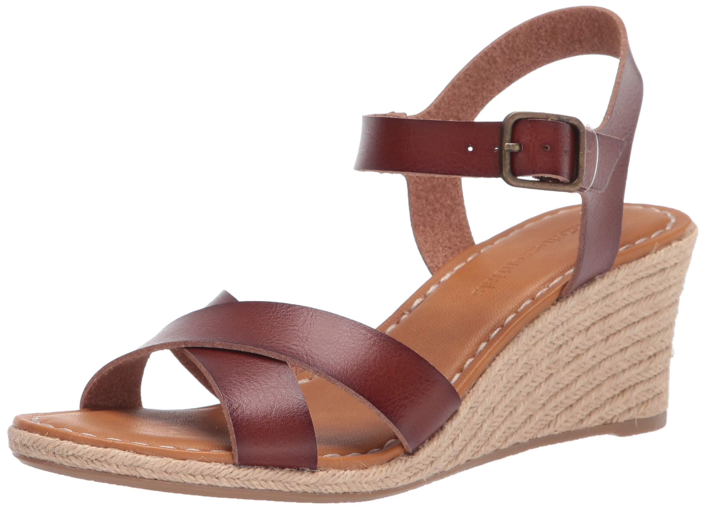 Ankle-Strap Espadrille Wedge