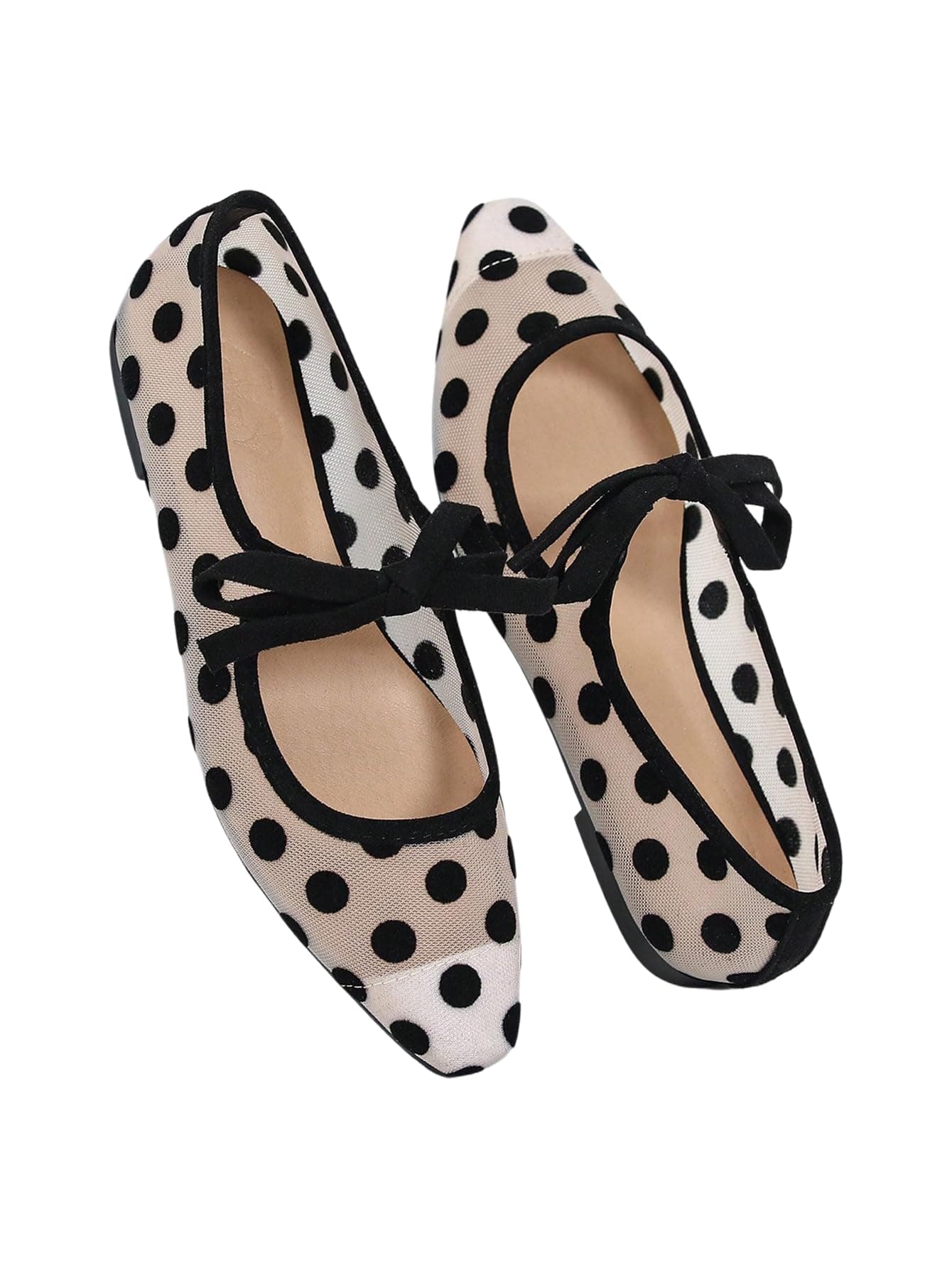 Polka-Dot Bow Ballet Flats