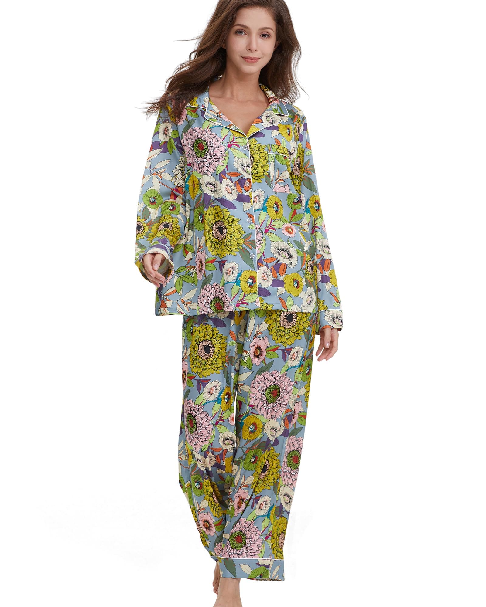 Silk-Satin Pajama Set