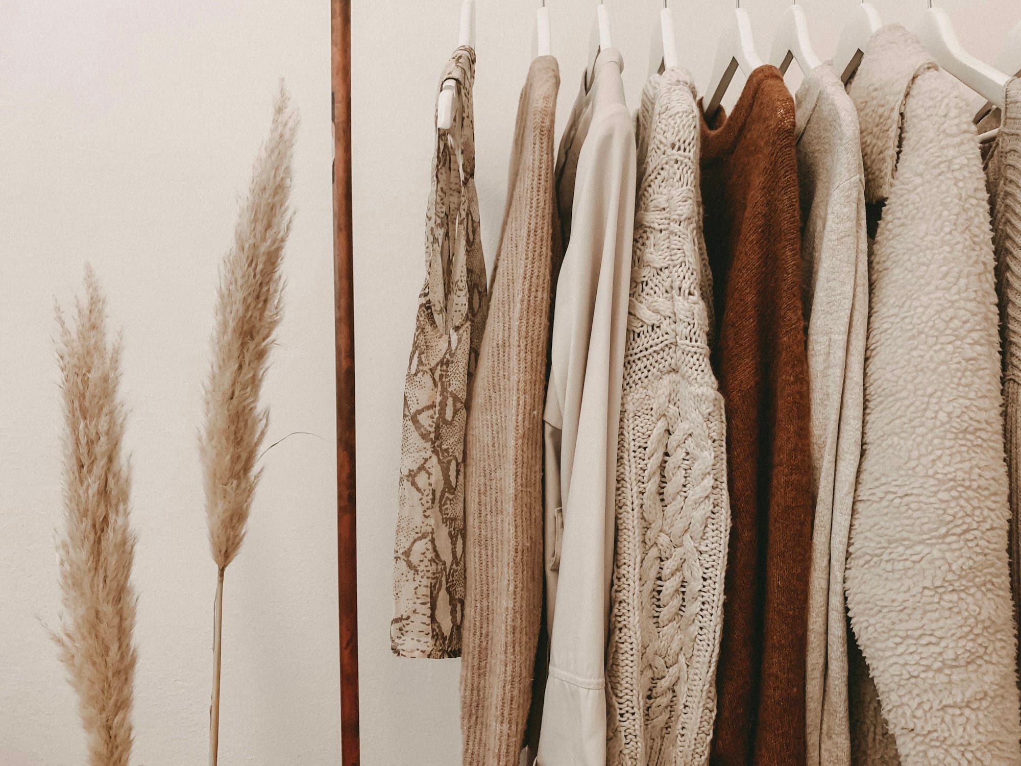 A curated rail of refined neutral pieces