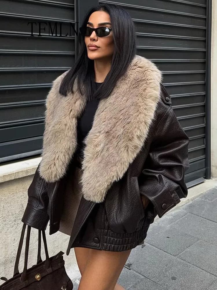 Faux-Leather Moto Jacket