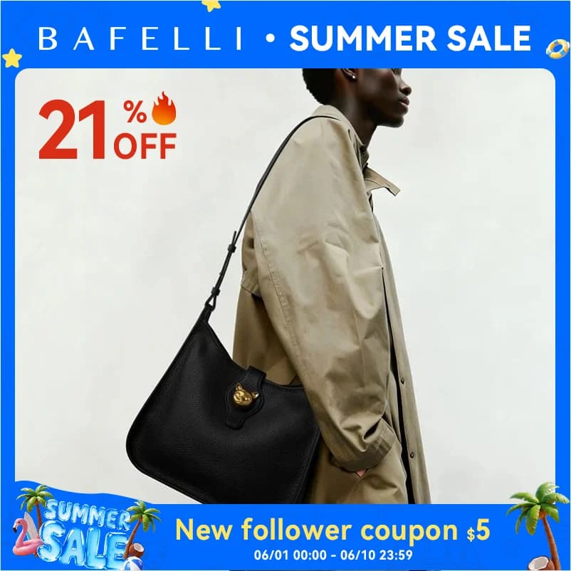 Natural Leather Bucket Bag