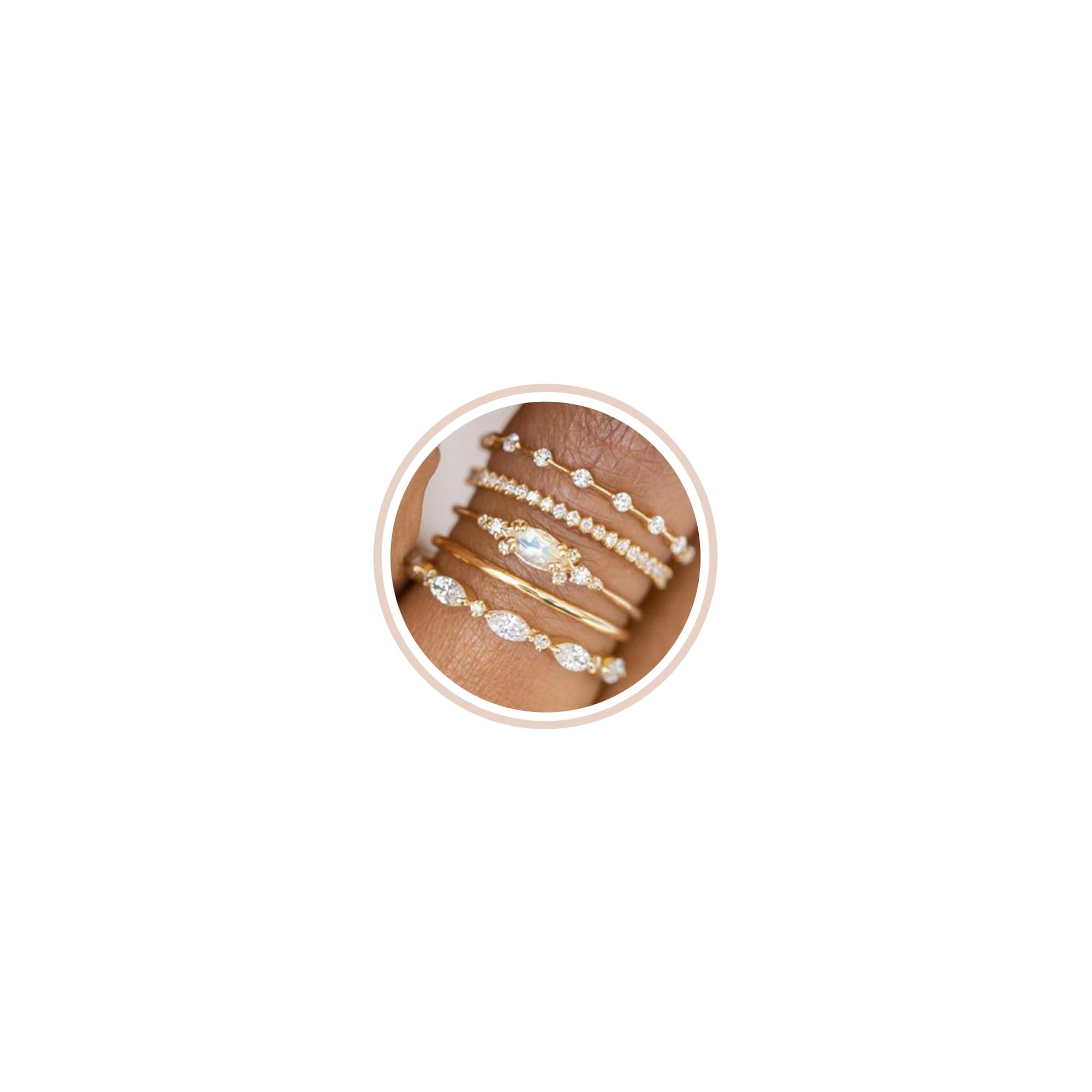 Stackable Gold Ring Set