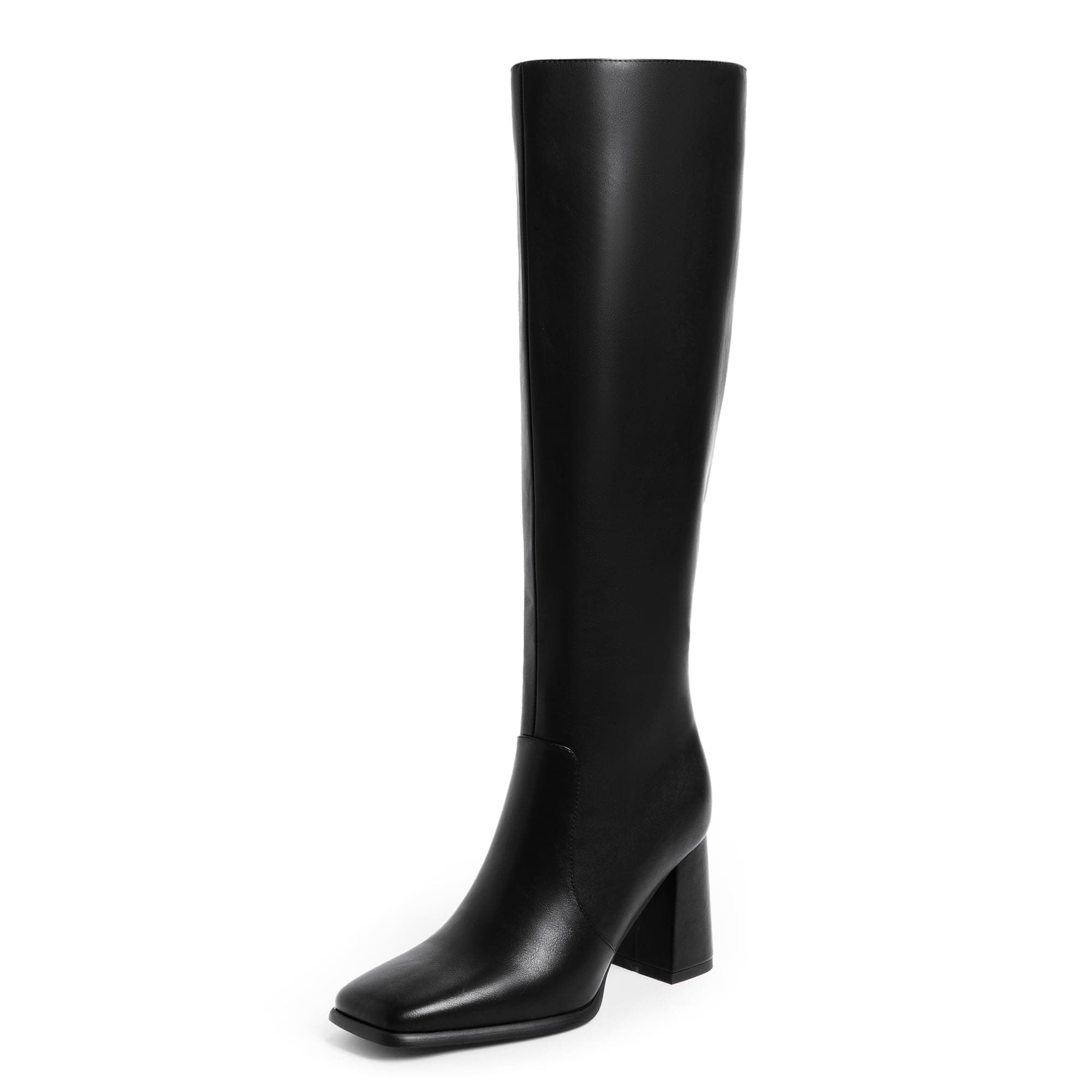 Square-Toe Knee Boots