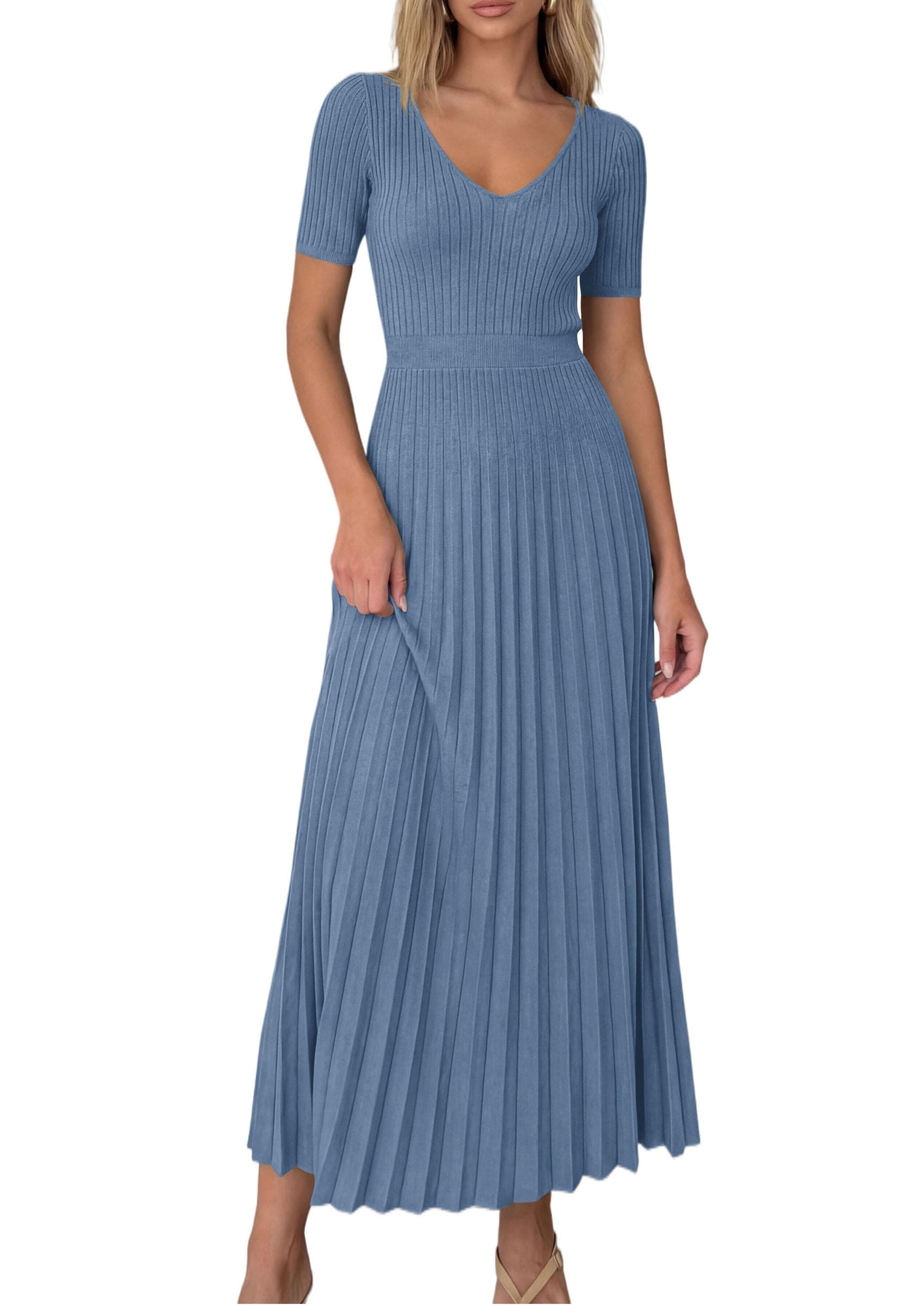 Ribbed Midi Sweater Dress